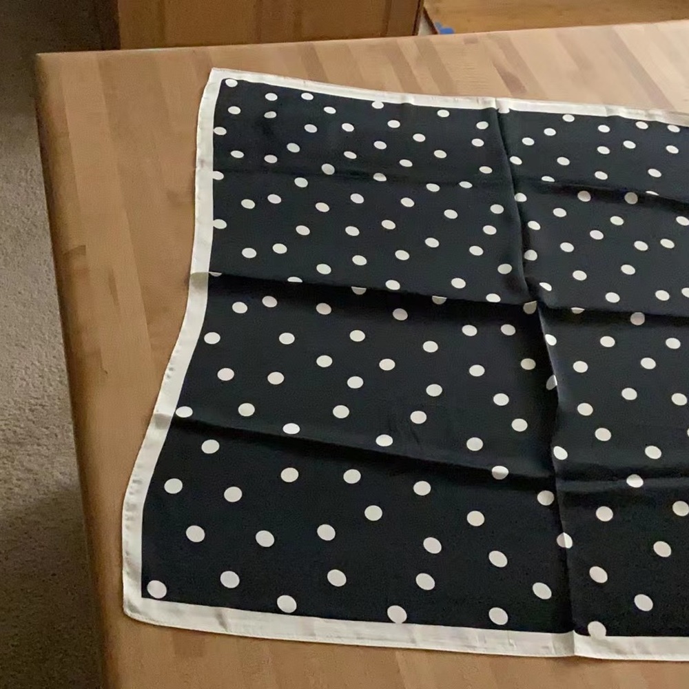 Polka Dot Silky Scarf - Picture 2 of 5